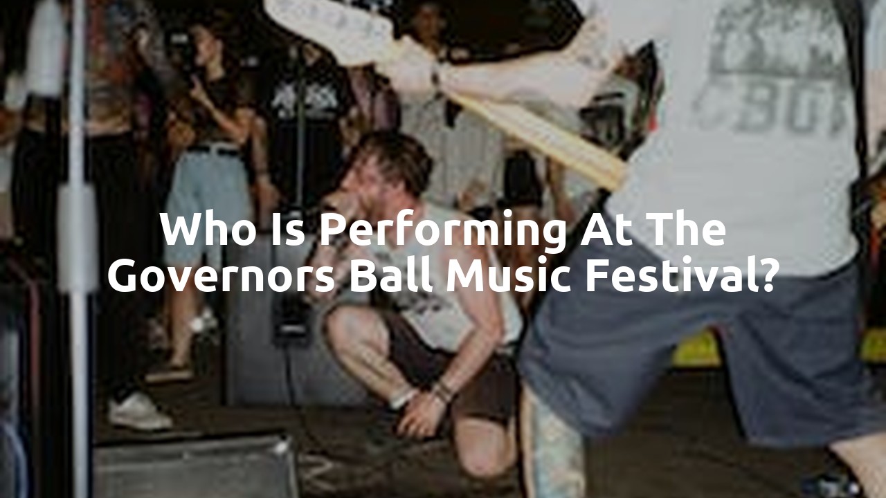 Who is performing at the Governors Ball Music Festival?