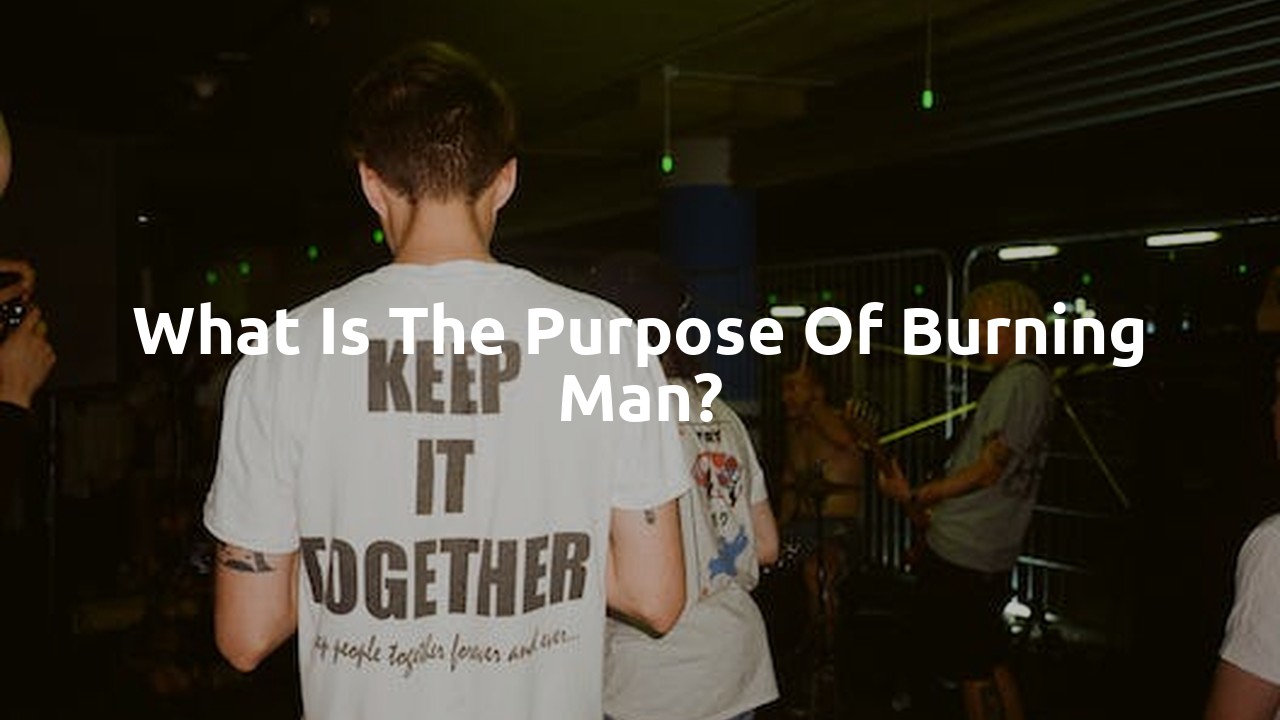 What is the purpose of Burning Man?