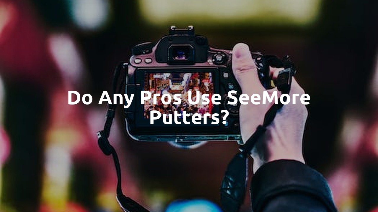 Do any pros use SeeMore putters?